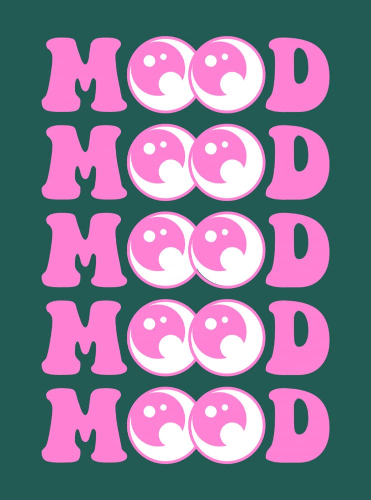 Groovy Pink Mood by Alina Shulhouskaya — canvas wall art