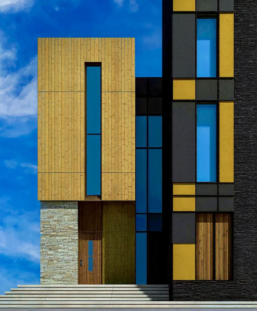 Vibrant Modern Facade by Arnon Orbach — canvas wall art