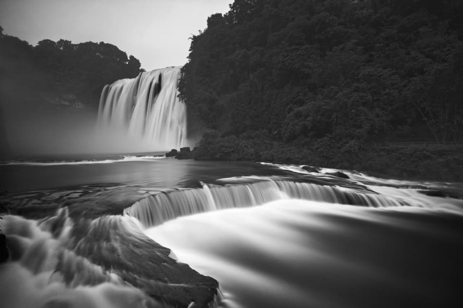 Serene Forest Waterfall by Yan Zhang — canvas wall art