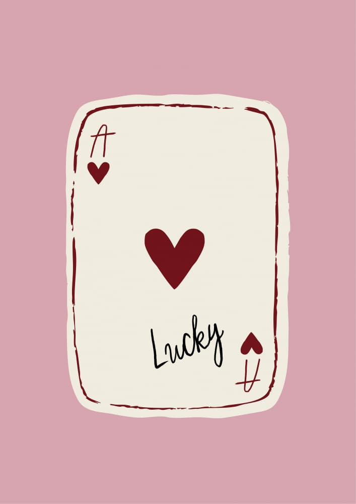 Lucky Ace of Hearts by Aislinn Simmonds — canvas wall art