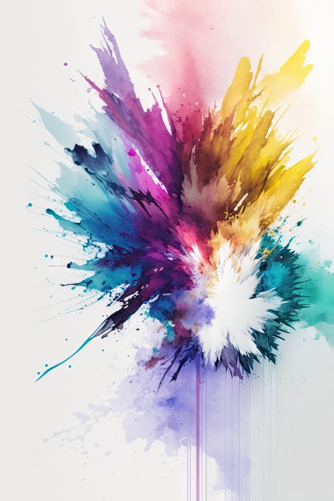 Vibrant Color Burst by Mauro — canvas wall art