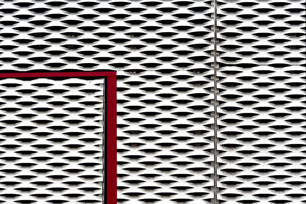 Red Frame Geometry by Greetje van Son — canvas wall art
