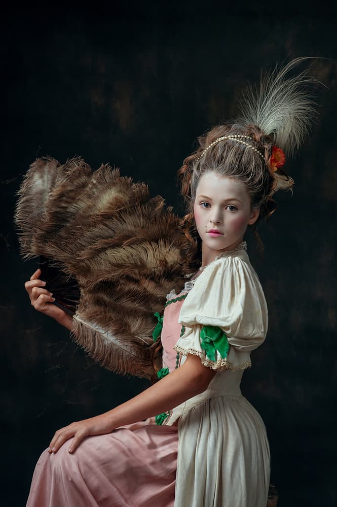 Regal Rococo Portrait by Monika Vanhercke — canvas wall art