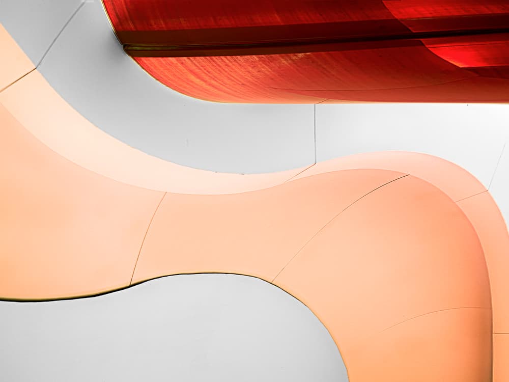Warm Architectural Curves by Mozart Chan — canvas wall art