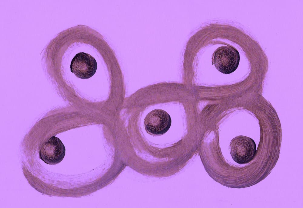 Fluid Purple Shapes by Santhosh ch — canvas wall art