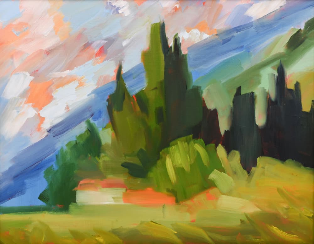 Vibrant Rural Landscape by Maxine Shore — canvas wall art