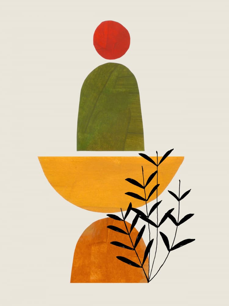 Botanical Balance Abstract by Ejaaz Haniff — canvas wall art
