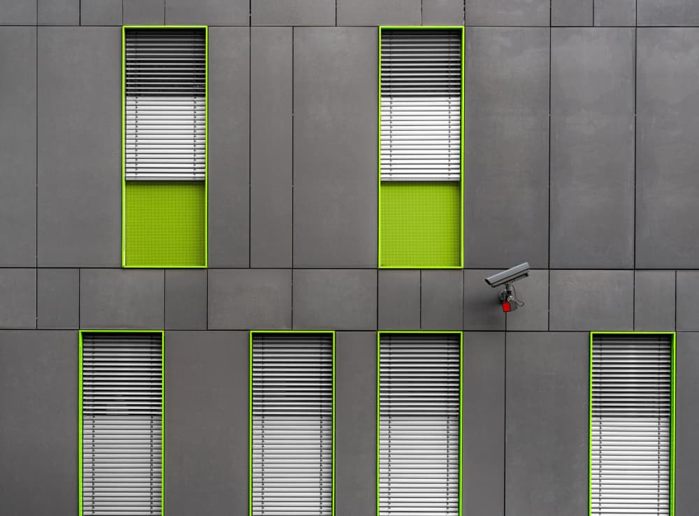Modern Green Windows by Roland M Schwerdtfeger — canvas wall art
