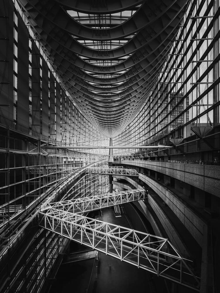 Modern Atrium Perspective by Eiji Yamamoto — canvas wall art