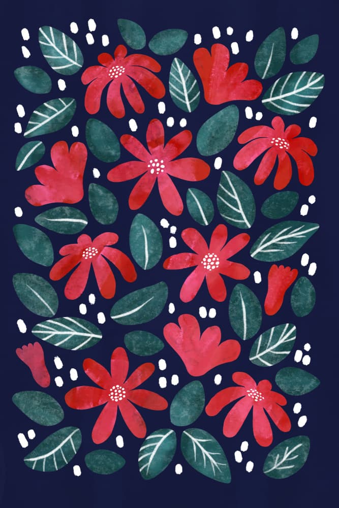 Vibrant Floral Garden by EMELIEmaria — canvas wall art
