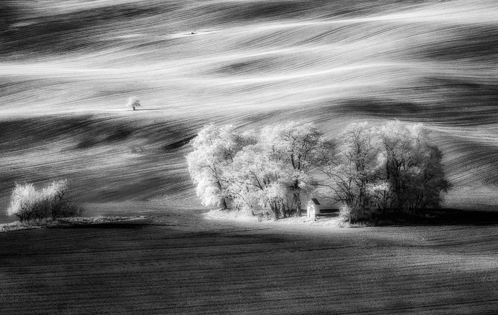 Winter Hillside Chapel by Piotr Krol (Bax) — canvas wall art