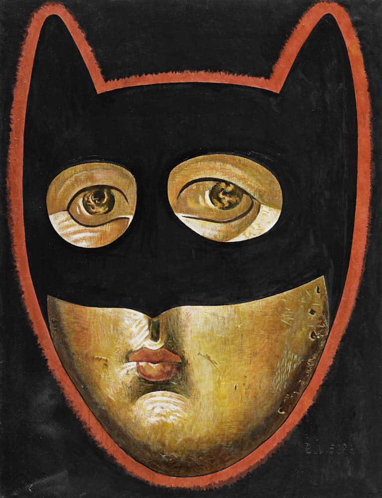 Mysterious Cat Mask by Anton Terziev — canvas wall art