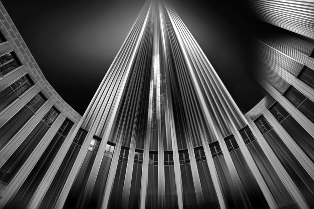Vertical Cityscape by Erhard Batzdorf — canvas wall art