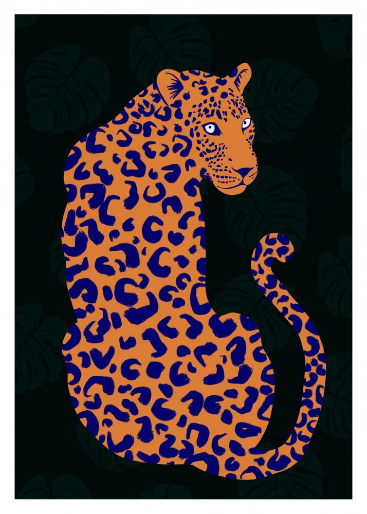 Vibrant Jungle Leopard by ByKammille — canvas wall art