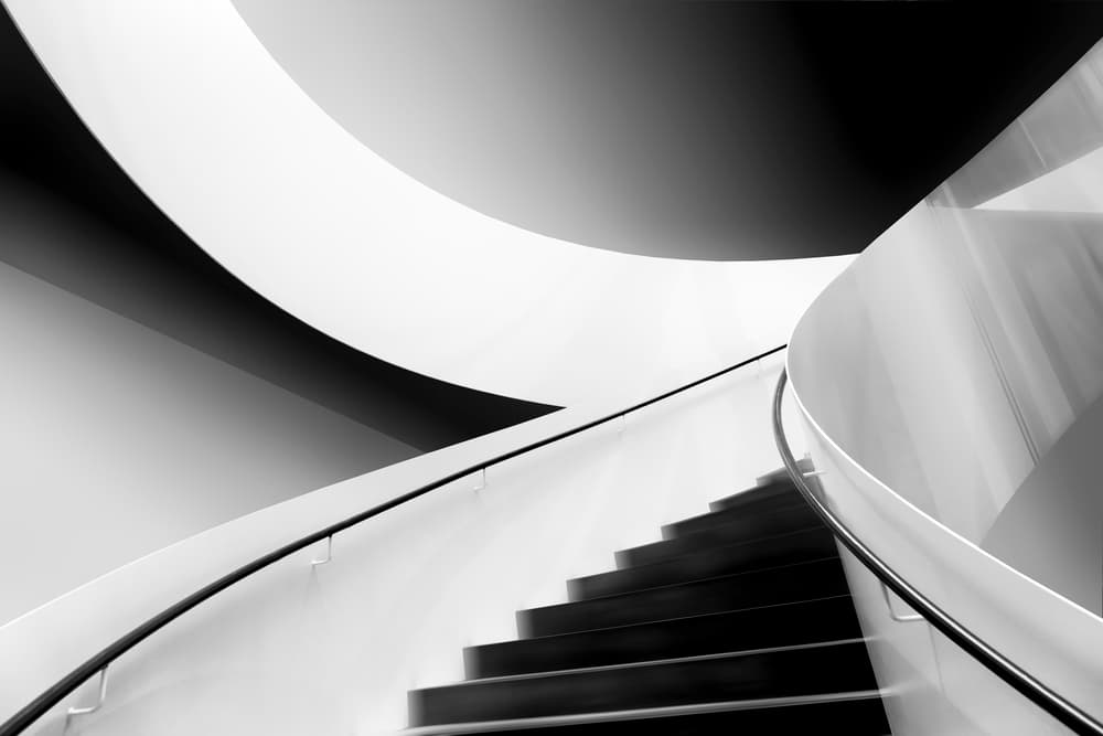 Elegant Spiral Staircase by Greetje van Son — canvas wall art