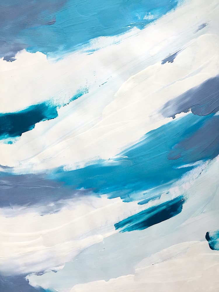 Abstract Ocean Waves by Ejaaz Haniff — canvas wall art