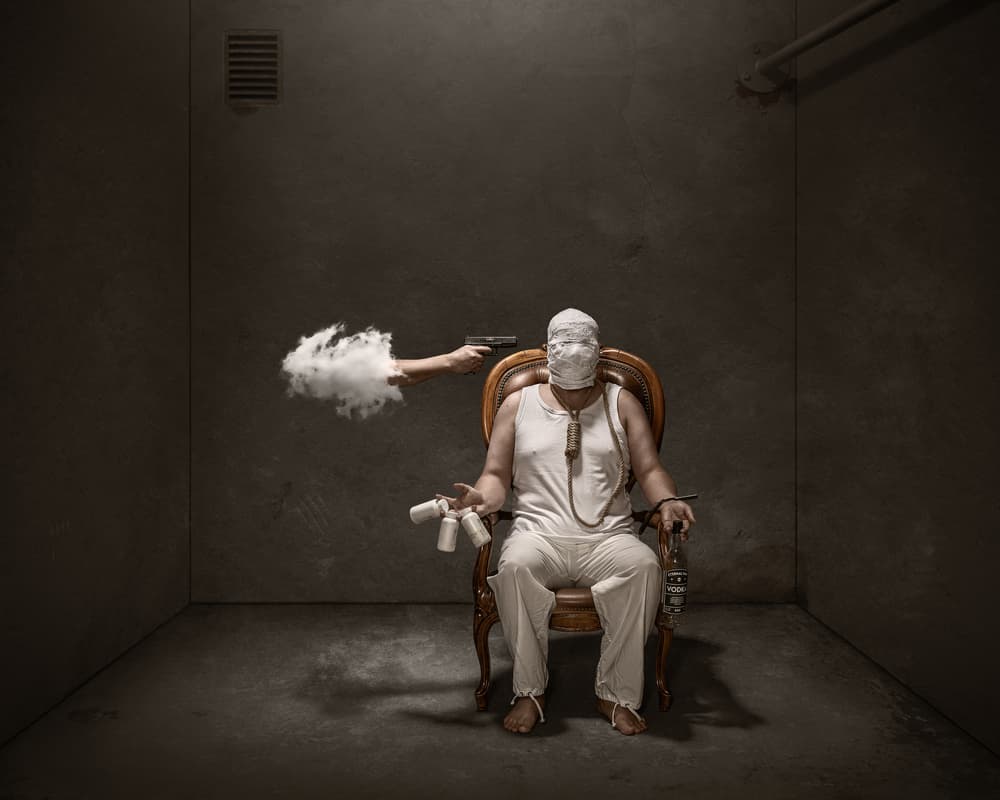 Blindfolded Man's Dilemma by Petri Damstén — canvas wall art
