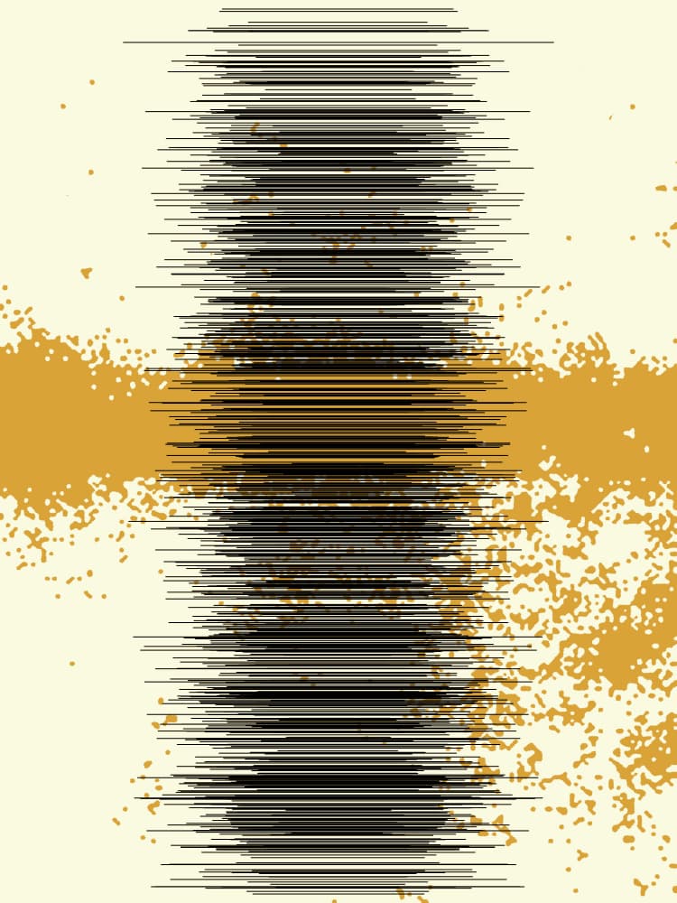 Golden Lines Abstract Design by Petr Strnad — canvas wall art