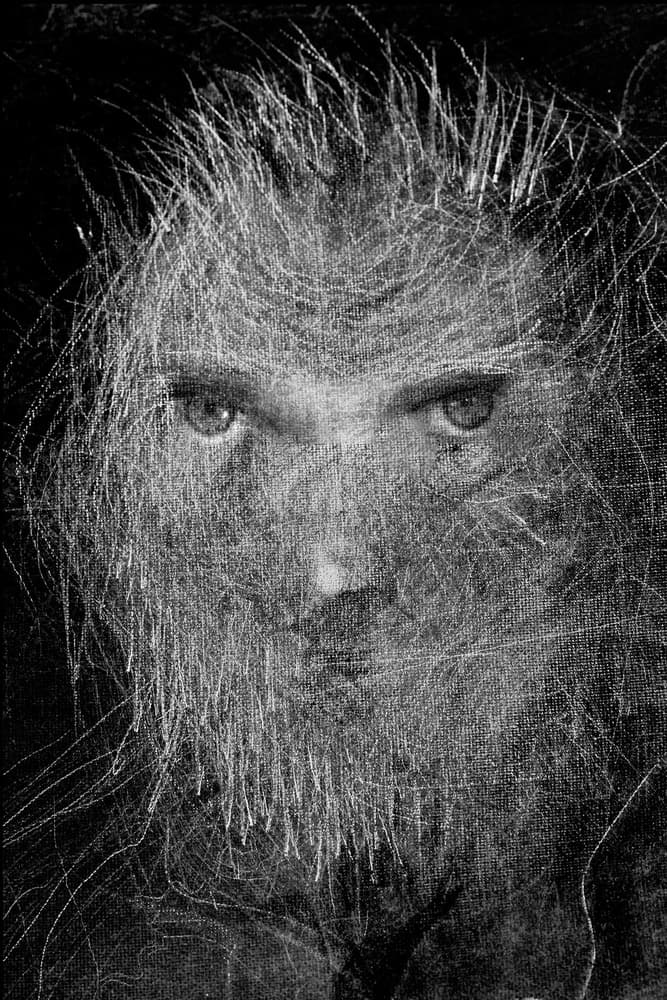 Intense Gaze Portrait by txules — canvas wall art