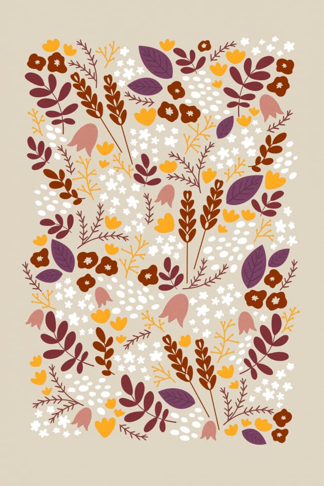 Autumn Floral Harmony by EMELIEmaria — canvas wall art