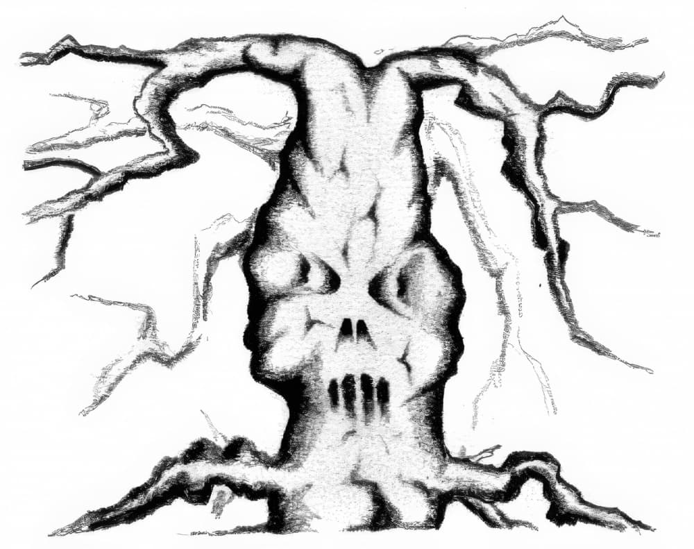 Dark Skull Tree by Kulik — canvas wall art