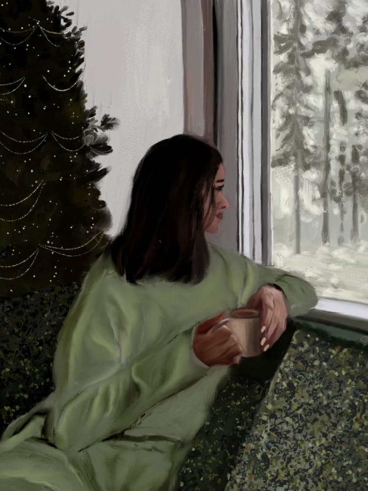 Cozy Winter Morning by Osheensgallery — canvas wall art