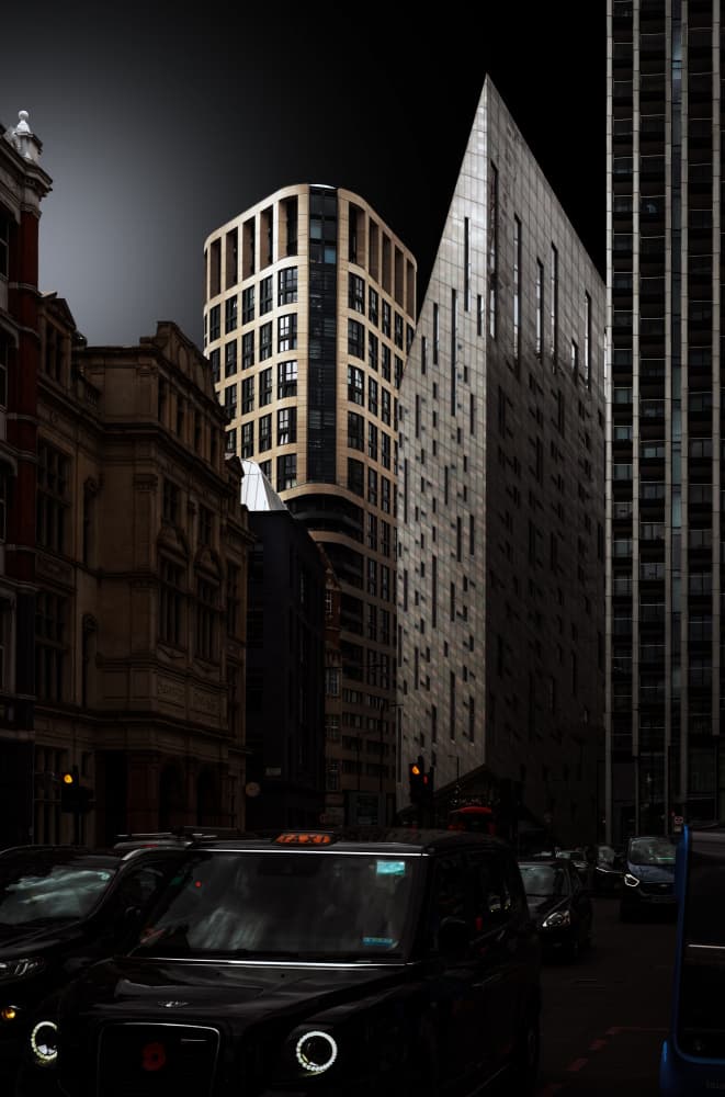 Dark City Architecture by Luigi Greco — canvas wall art