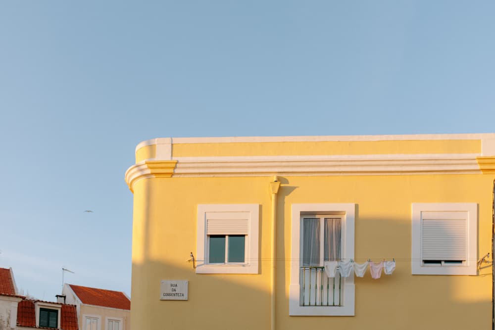 Sunny Yellow Laundry by Claudia Casal — canvas wall art