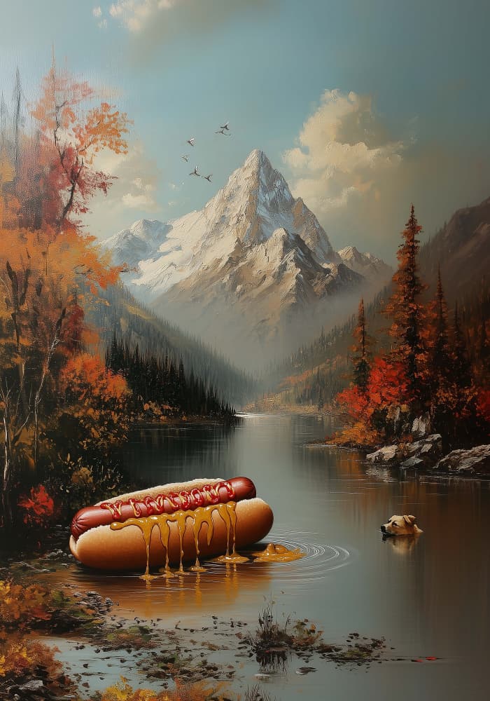Floating Dogs by Dikhotomy — canvas wall art