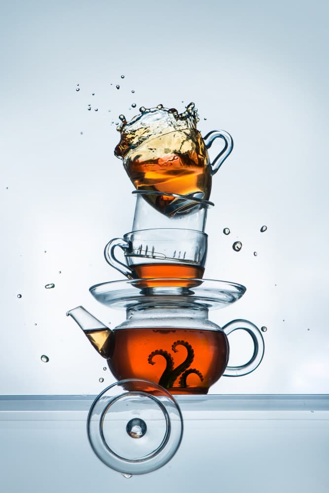 Kraken Tea Party by Dina Belenko — canvas wall art