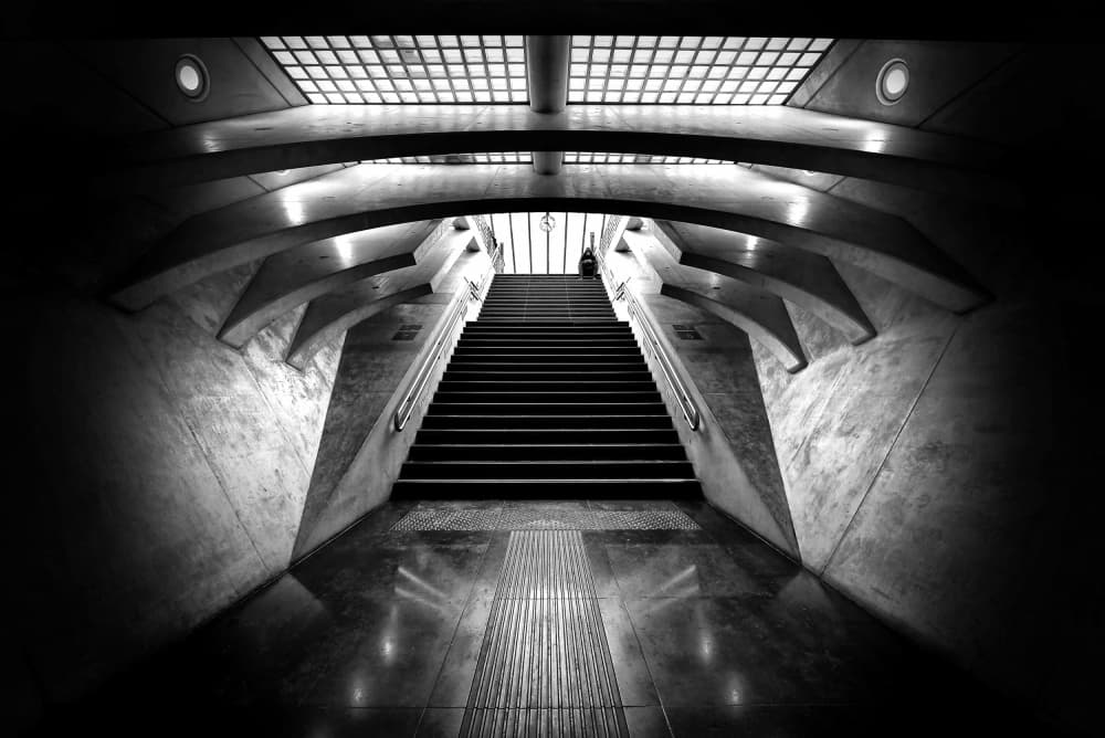 Dramatic Subway Ascent by Jorge Pimenta — canvas wall art
