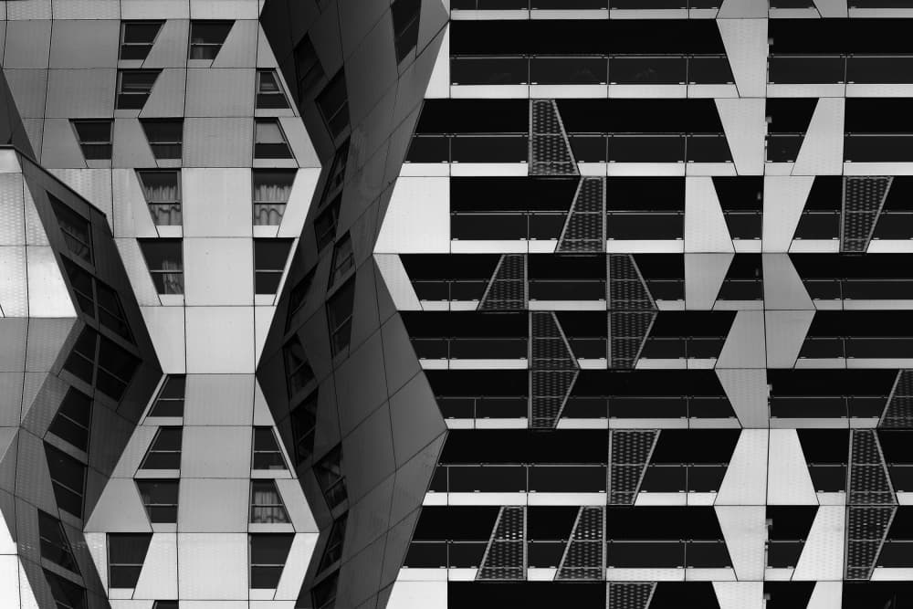 Geometric Building Symmetry by Greetje van Son — canvas wall art