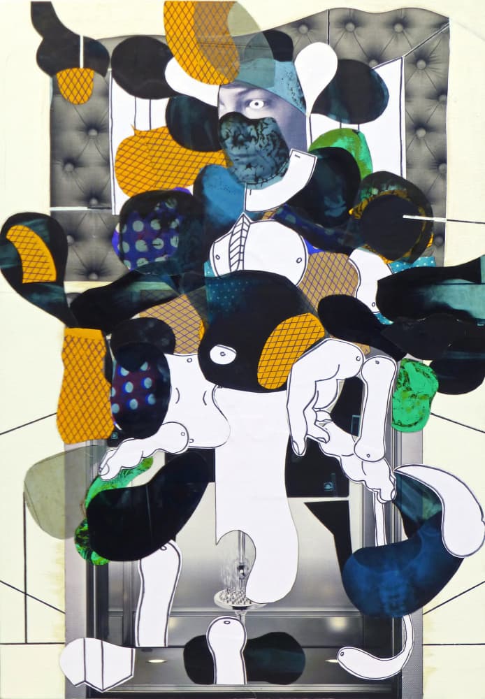 Enigmatic Collage Figure by Pascal Marlin — canvas wall art