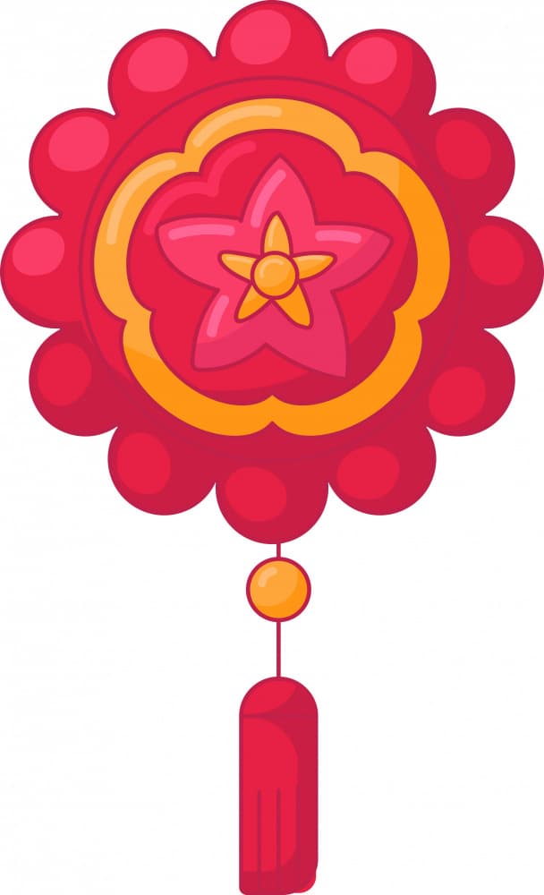Lucky Red Ornament by Marika Barsrsind β canvas wall art