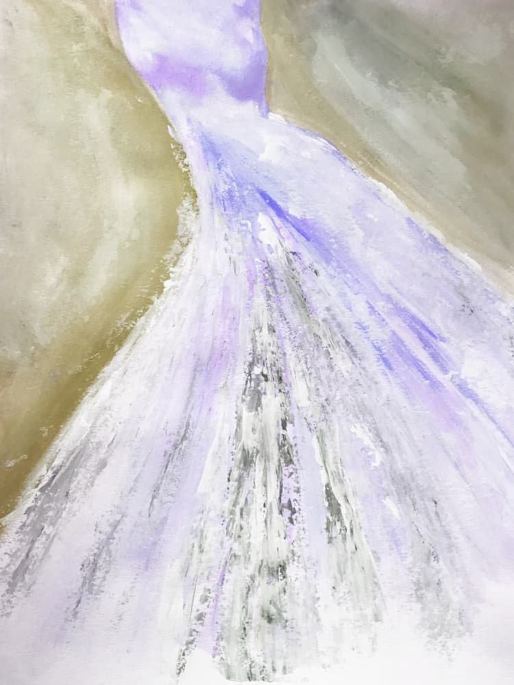 Flowing Lavender Gown by Breanna Megan Studio — canvas wall art