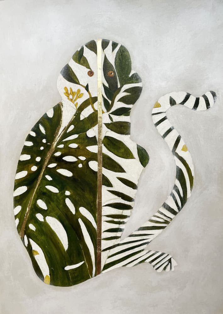 Stylized Jungle Monkey by Karenina Fabrizzi — canvas wall art