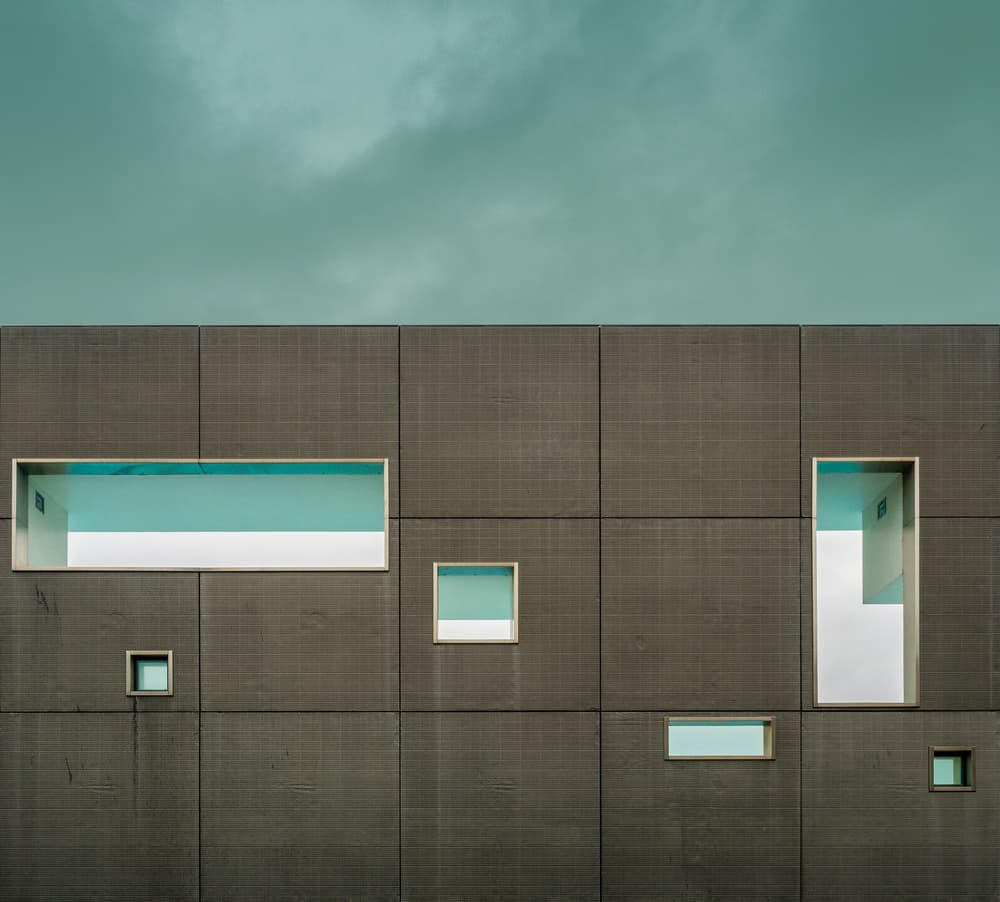 Minimalist Building Windows by Luc Vangindertael (laGrange) — canvas wall art