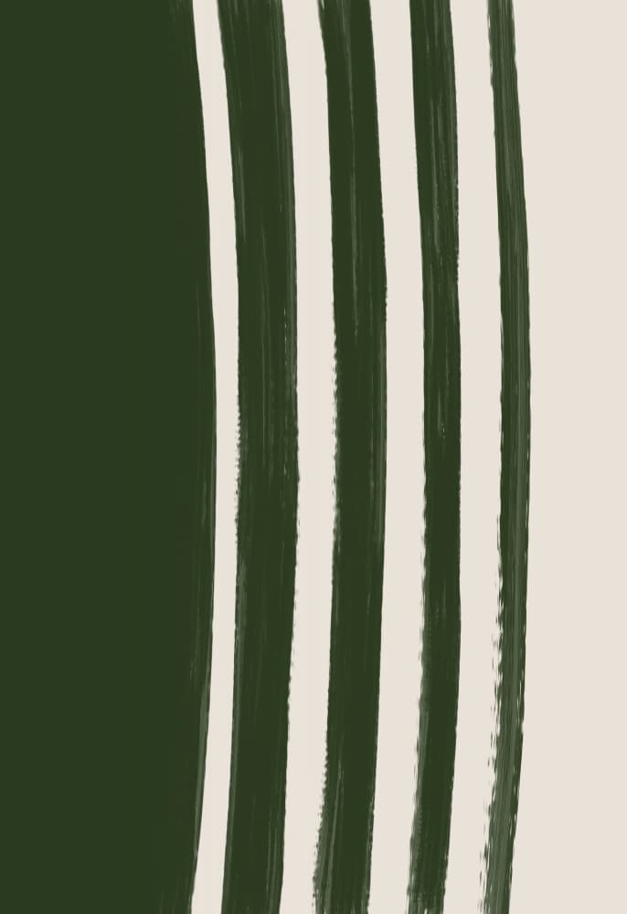 Vertical Green Brushstrokes by Rosana Laiz Blursbyai — canvas wall art