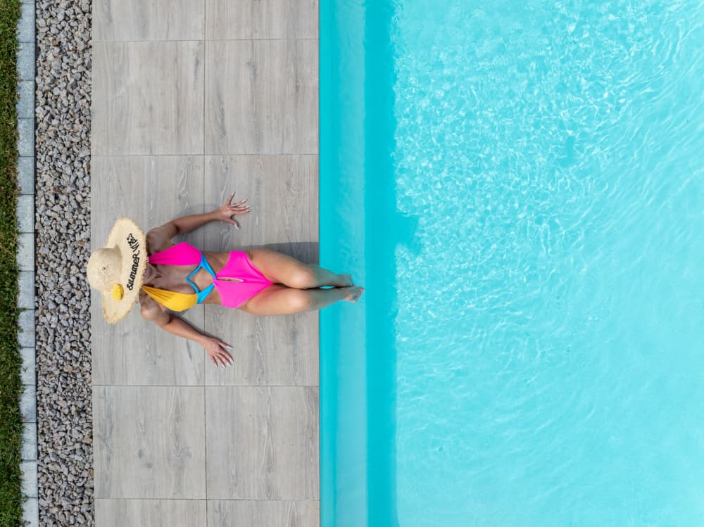 Vibrant Poolside Relaxation by Azim Khan Ronnie — canvas wall art