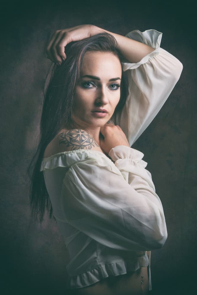 Timeless Female Portrait by Ruth Franke — canvas wall art