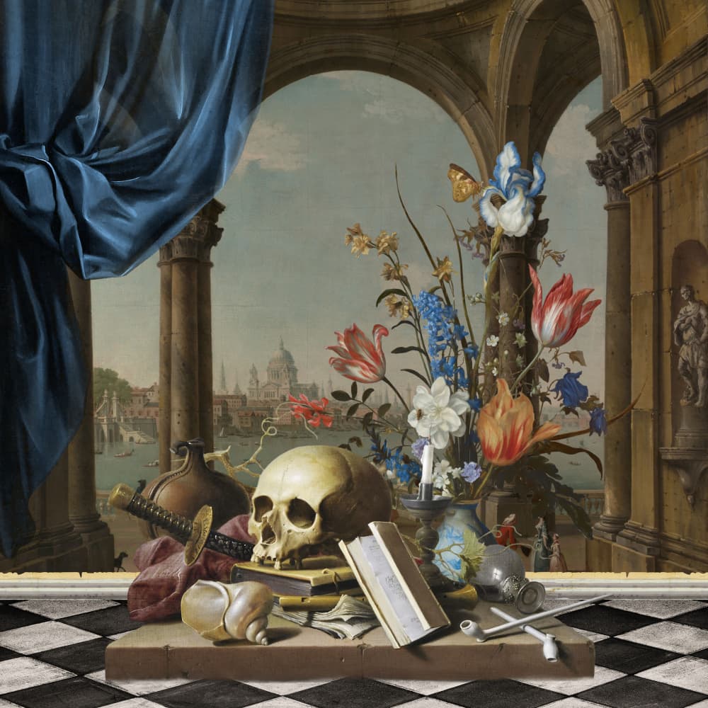 Vanitas Still Life Grand View by Marja van den Hurk — canvas wall art