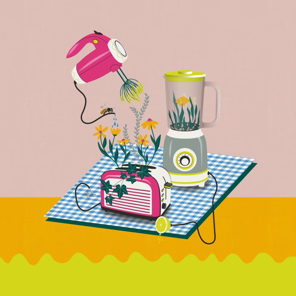 Whimsical Kitchen Garden by Alexandra Weise — canvas wall art