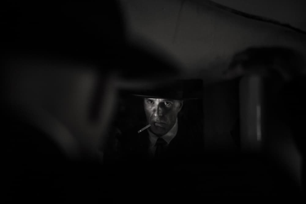 Smoking Man Noir by Koki Jovanovic — canvas wall art