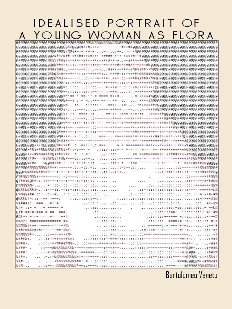 Flora ASCII Portrait by Doa Project — canvas wall art