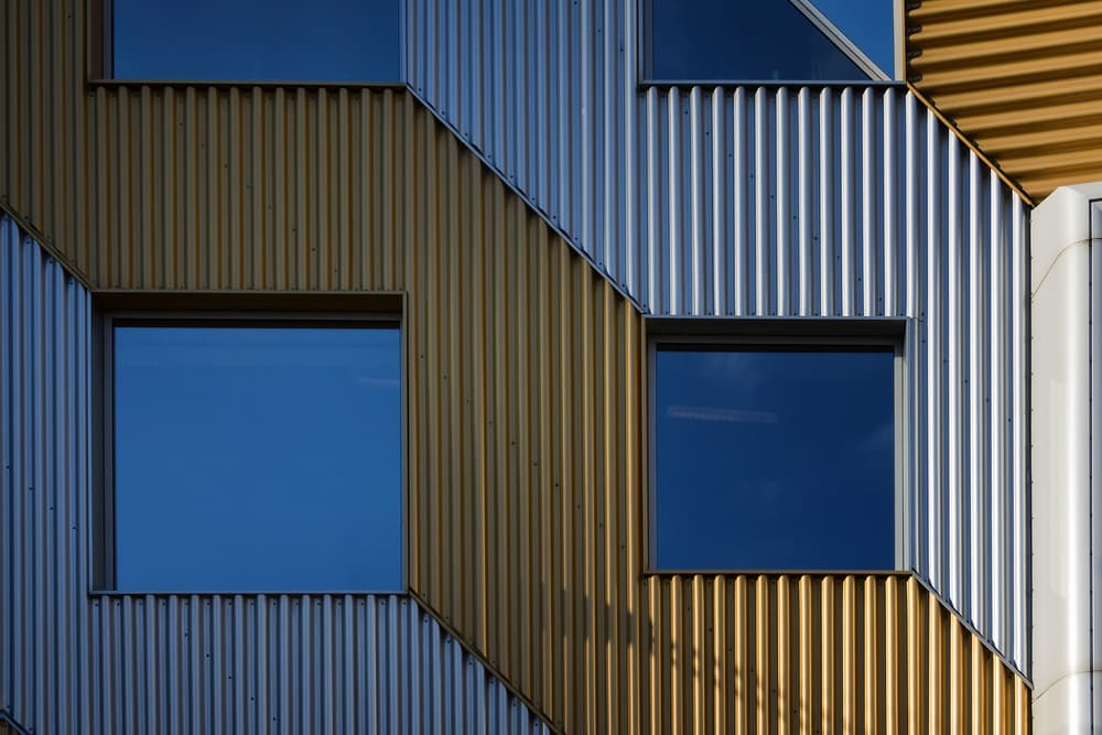 Geometric Facade Reflections by Henk van Maastricht — canvas wall art