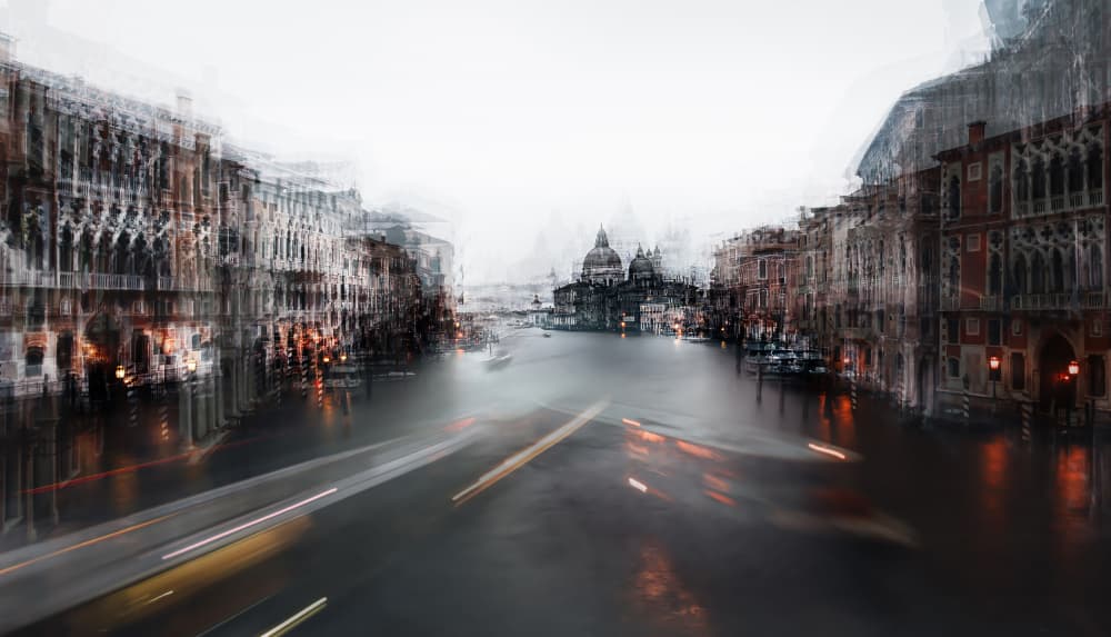 Abstract Venice Cityscape by Carmine Chiriacò — canvas wall art