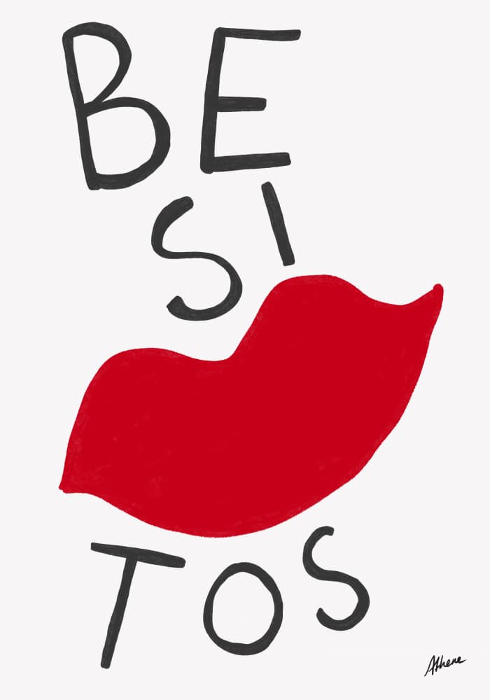 Besitos by Athene Fritsch — canvas wall art