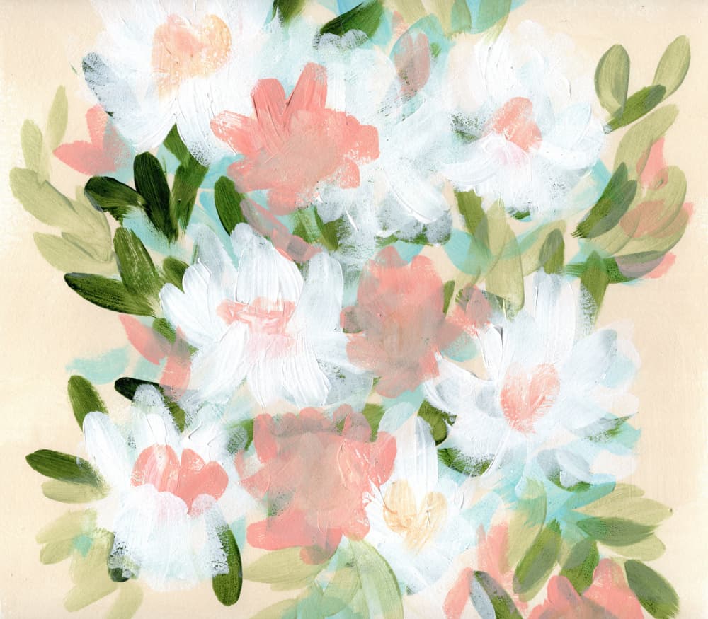 Pastel Floral Abstract by Shelley Hampe — canvas wall art