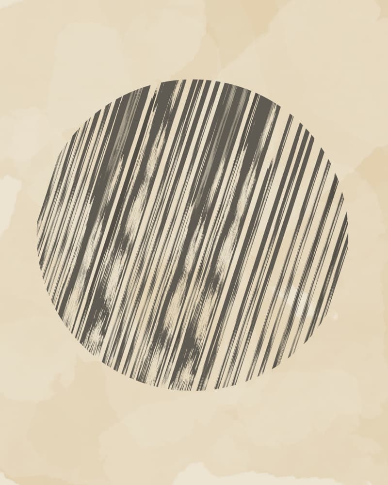 Modern Striped Circle by Sannel Larson — canvas wall art