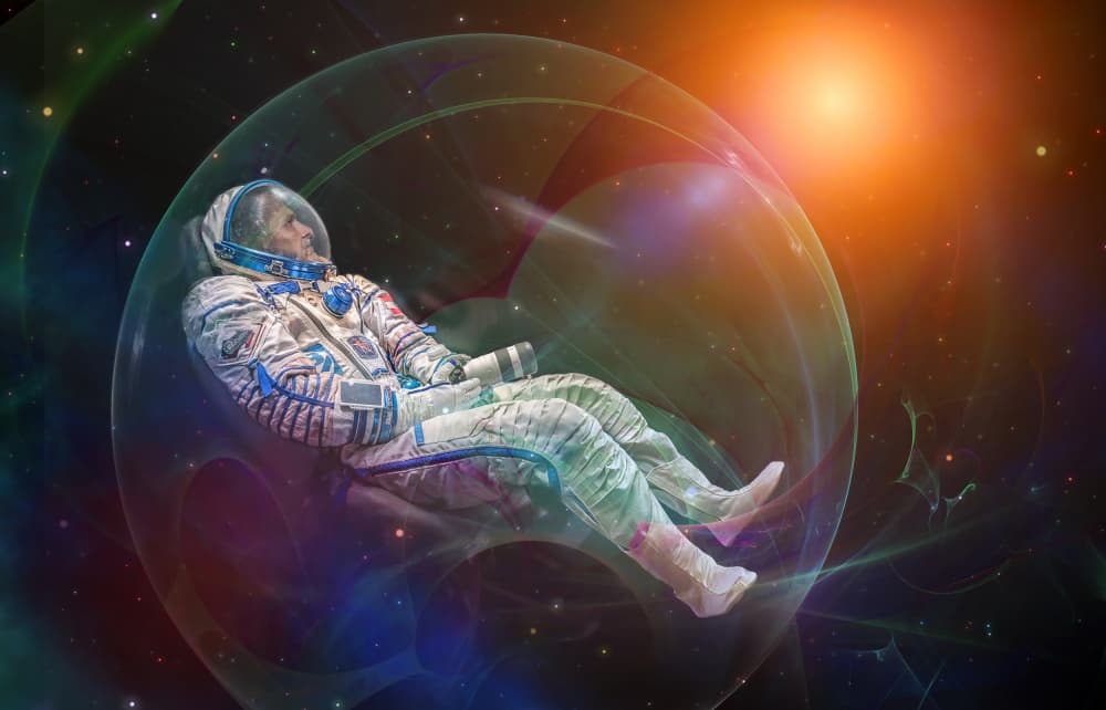 Cosmic Bubble Journey by Marcel Egger — canvas wall art